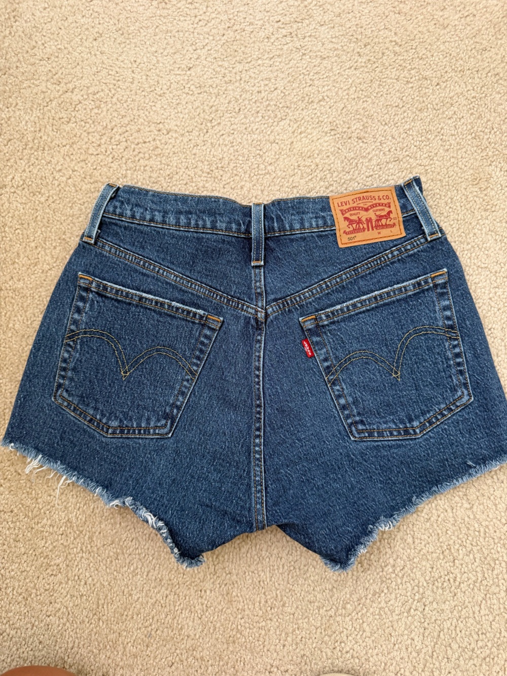 Levi’s 501 High Rise Cutoff Denim Shorts – Size 26